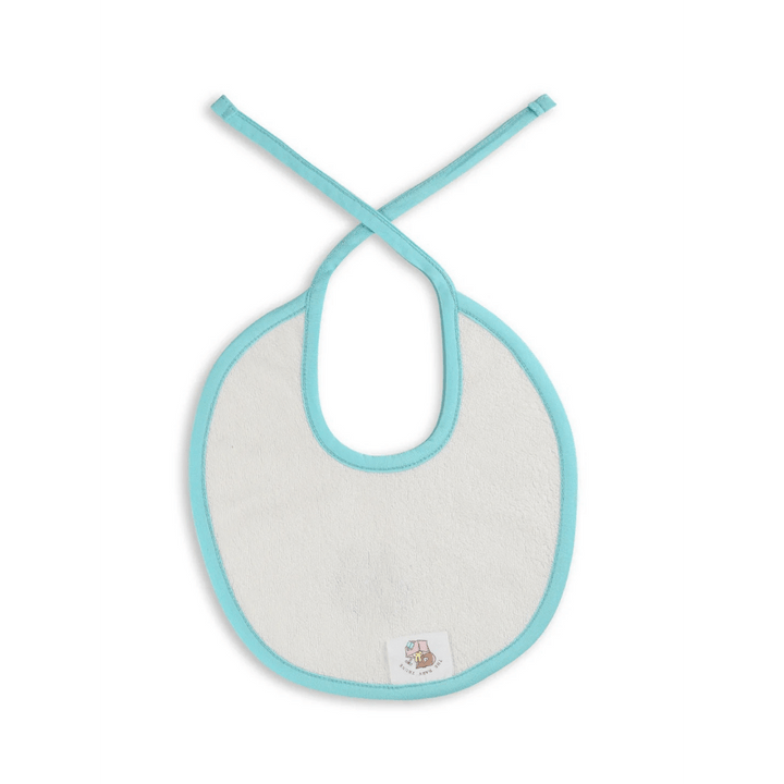 The Baby Trunk Organic Cotton Peter Rabbit Bib For Newborn Baby - Teal