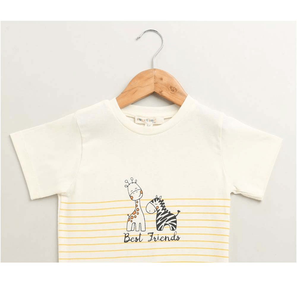 Sweetlime By AS Unisex Best Friends Cotton Jersey T-shirt