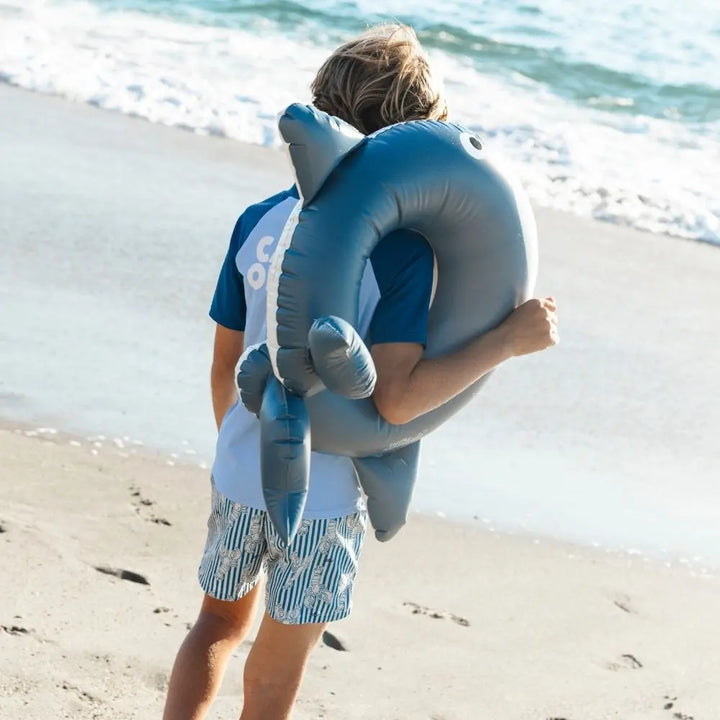 Swim Essentials Swim Ring, Inflatable Kids Pool Float,  Ø 55 cm - Blue Walter Whale