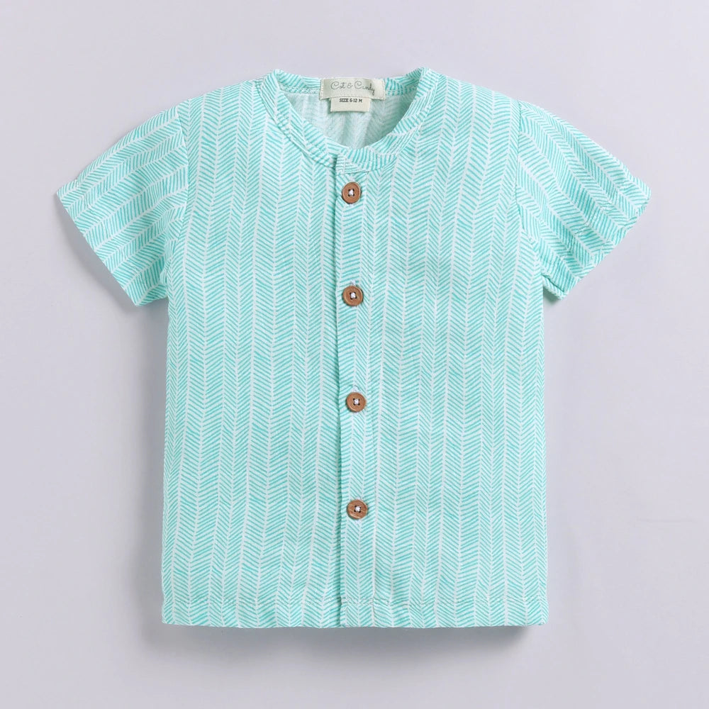 Cot &amp; Candy Baby Baby Organic Muslin Clothing Set - Green Check print
