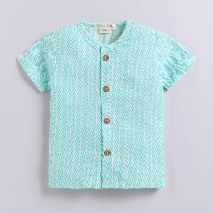 Cot &amp; Candy Baby Baby Organic Muslin Clothing Set - Green Check print