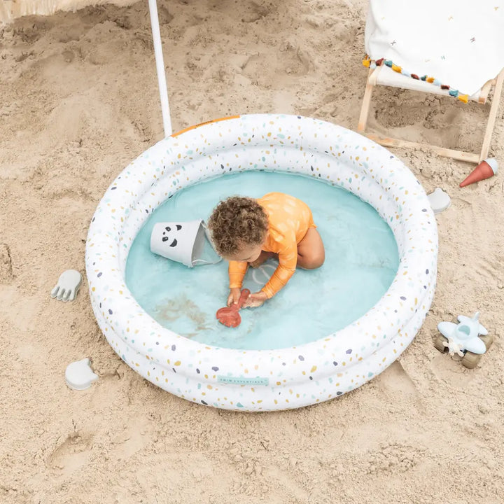 Swim Essentials Kids Pool, Inflatable PVC 100 cm Pool for Kids 1–3 Years, White - Terrazo Dream