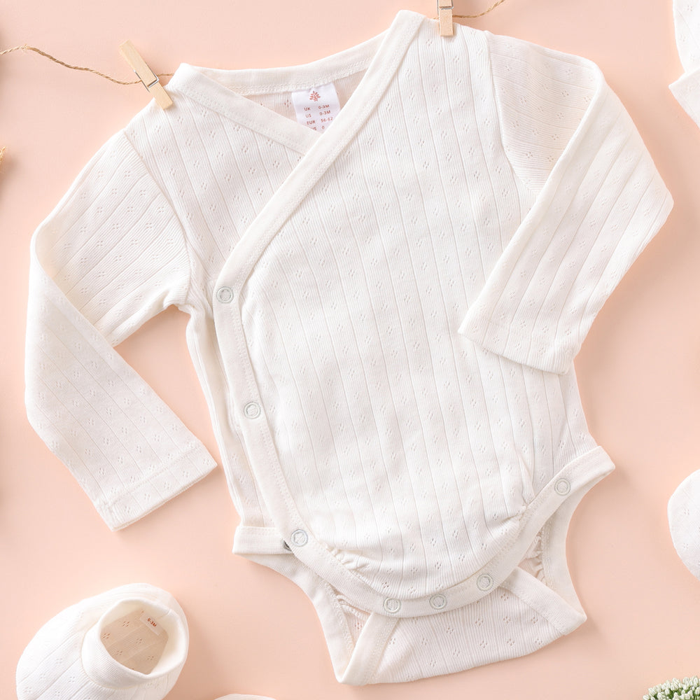 Baby Forest Poshaak Baby Bodysuit - Pearl White