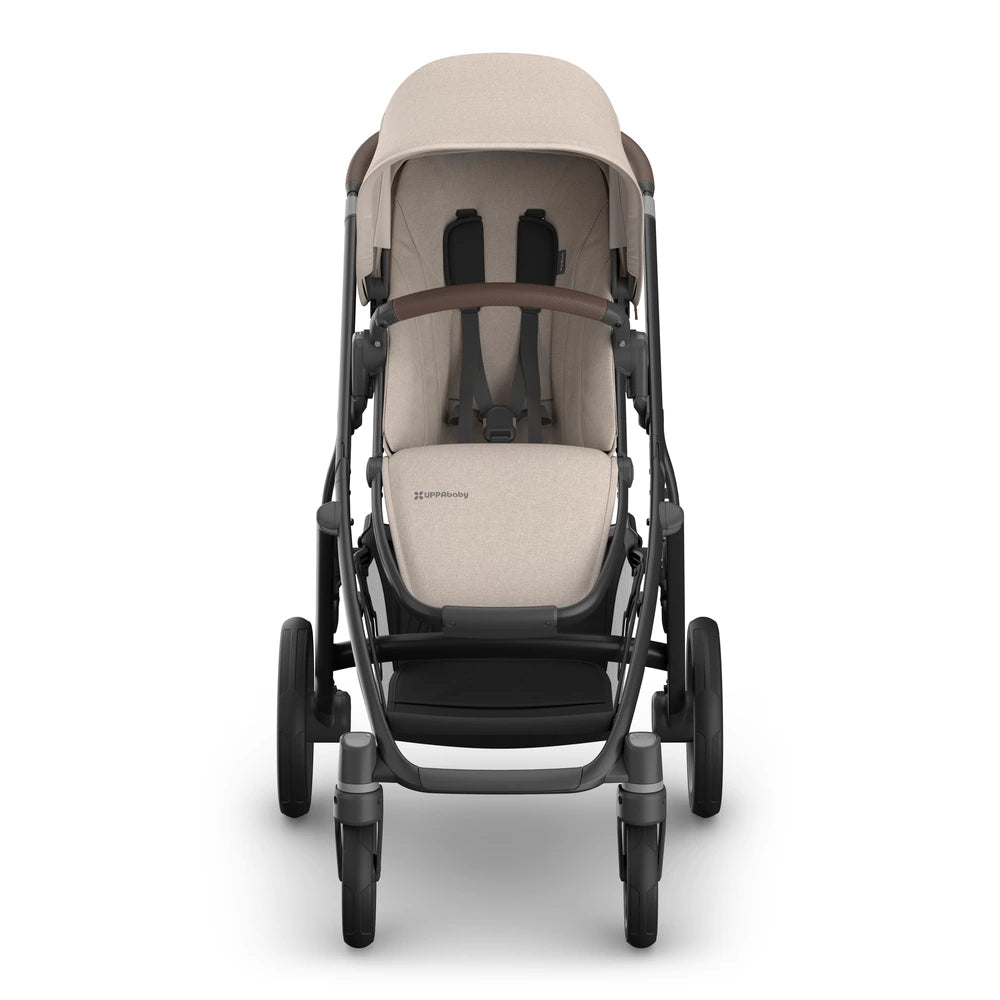 UPPAbaby Vista V3 Reversible Seat Stroller, Flat Recline, Multiple Seat Configurations, Converts to Sibling Stroller, Includes Insect Net and Rain Cover, up to 4 Years - Ada/Sandstone