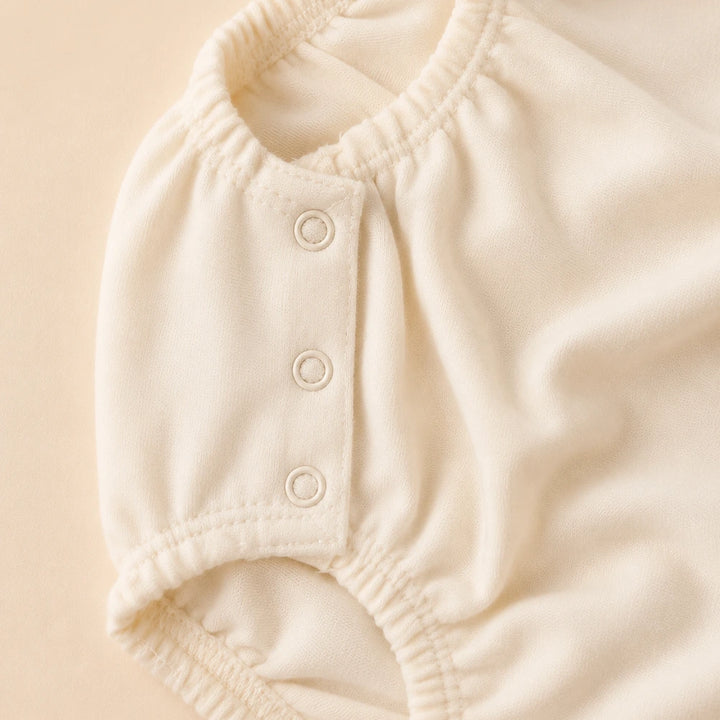 Faura Unisex Banana Cotton Feeling Grateful Romper - Cream