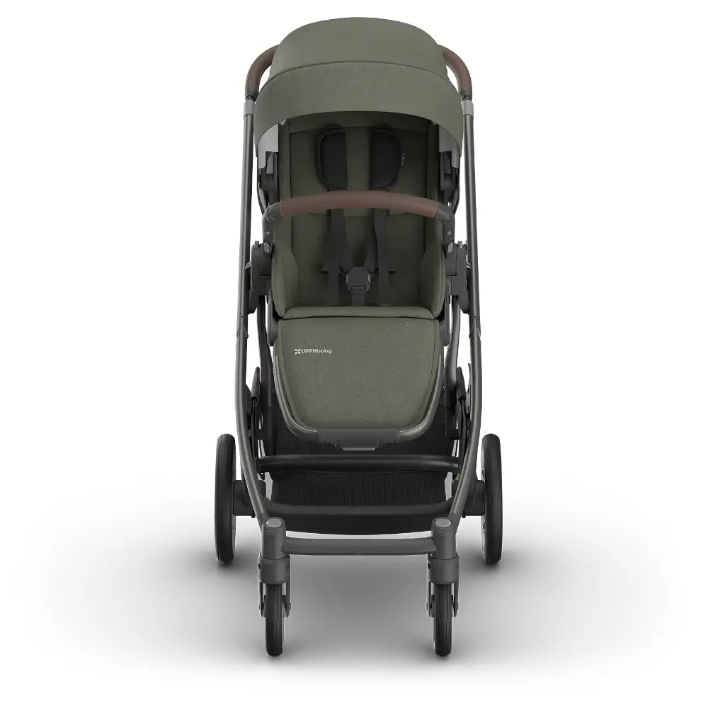 UPPAbaby Cruz V3 City Stroller, Reversible Seat, Flat Recline, Includes Bumper Bar, Insect Net, Rain Cover, up to 4 Years - Evelyn/Meadow Green