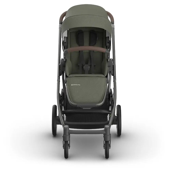 UPPAbaby Cruz V3 City Stroller, Reversible Seat, Flat Recline, Includes Bumper Bar, Insect Net, Rain Cover, up to 4 Years - Evelyn/Meadow Green