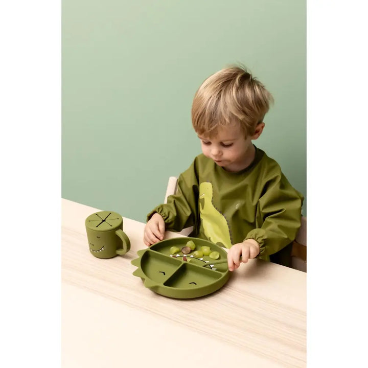 Trixie Waterproof Long Sleeve Bib - Mr. Dino