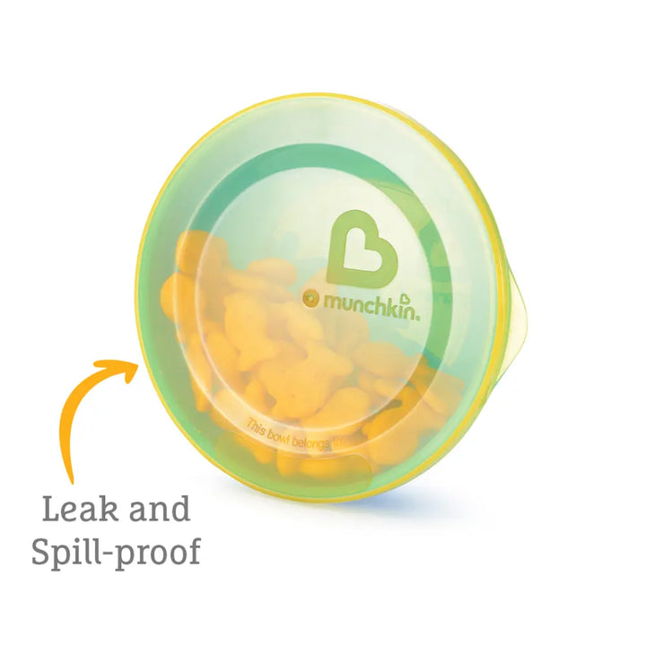 Munchkin Love-a-Bowls™ Feeding Set – 4 Bowls with Lids &amp; 2 Soft-Tip Spoons, Spill-Proof, BPA-Free, 4+ Months