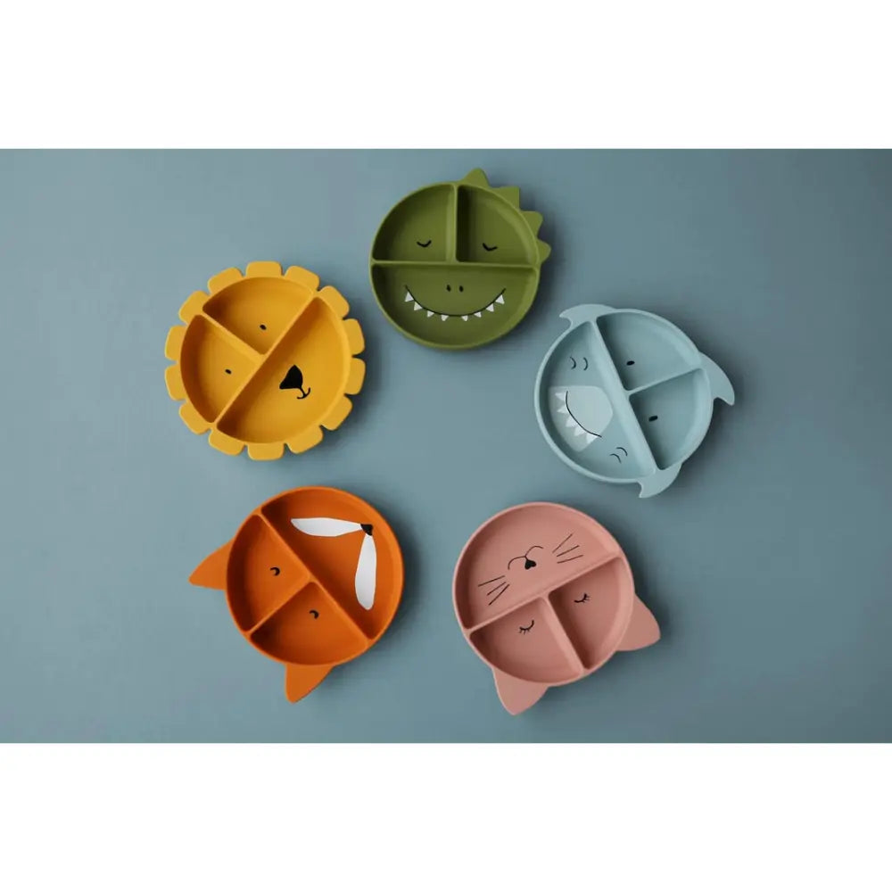 Trixie Silicone Divided Suction Plate - Mr. Shark