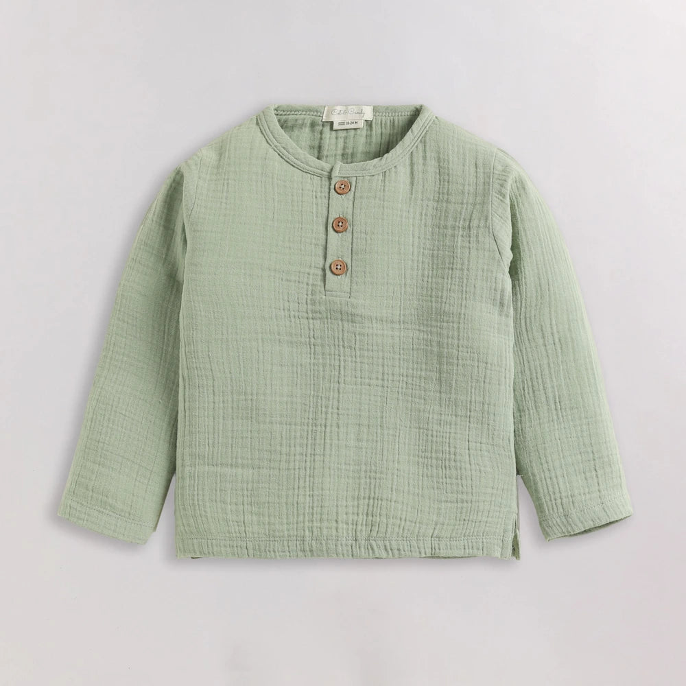 Cot &amp; Candy Baby Organic Boys Cordset - Sage
