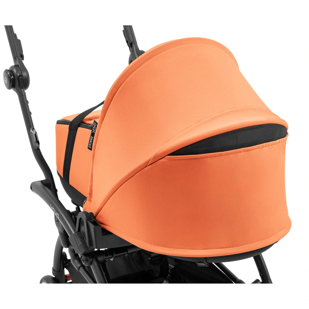 Stokke YOYO⁵ Bassinet | Lightweight Newborn Carrycot | 2-in-1 Carry Cot | Thick Double Mattress | Fully Flat Recline | Breathable Design | Easy Clip-On | Requires YOYO Frame (Sold Separately) | Peach