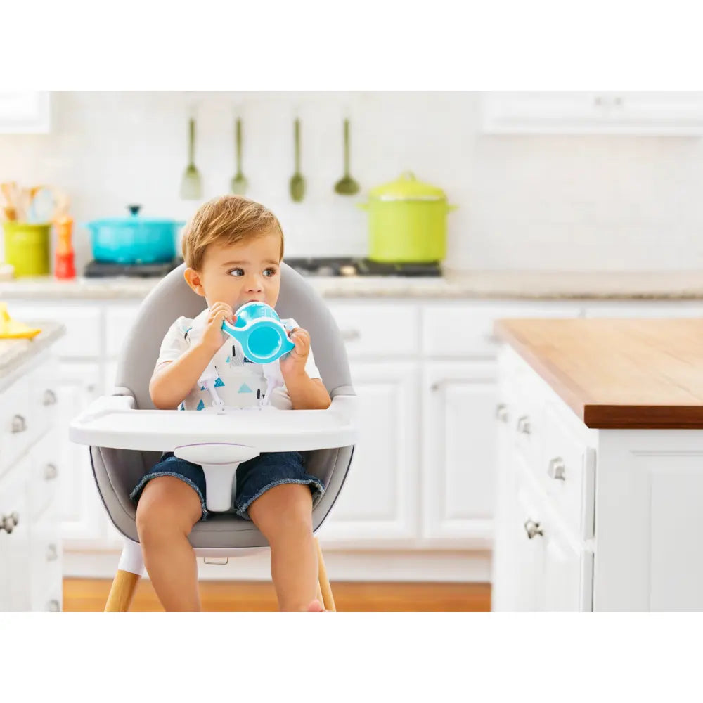 Munchkin Gentle Transition Cup with Soft Silicone Spout &amp; Handles – Spill-Proof Sippy Cup, BPA-Free, 4oz, 4+ Months - Blue