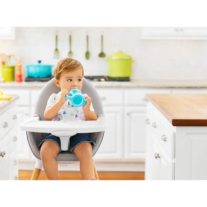 Munchkin Gentle Transition Cup with Soft Silicone Spout &amp; Handles – Spill-Proof Sippy Cup, BPA-Free, 4oz, 4+ Months - Blue