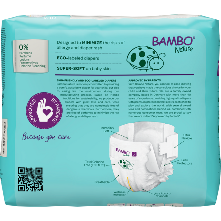 Bambo Nature Skin Friendly Tape Diapers - Small (3-6 kgs)