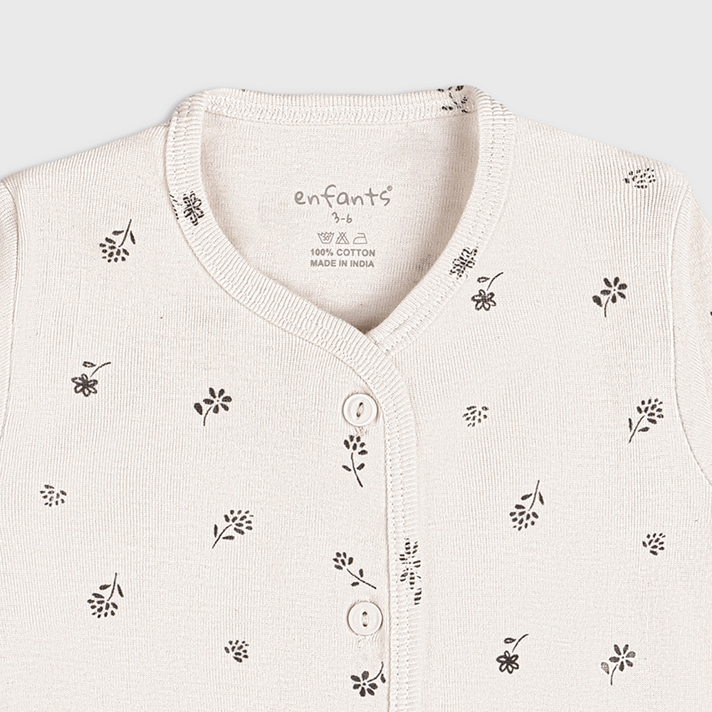 Enfants Creamy Flora Co-ords - Beige