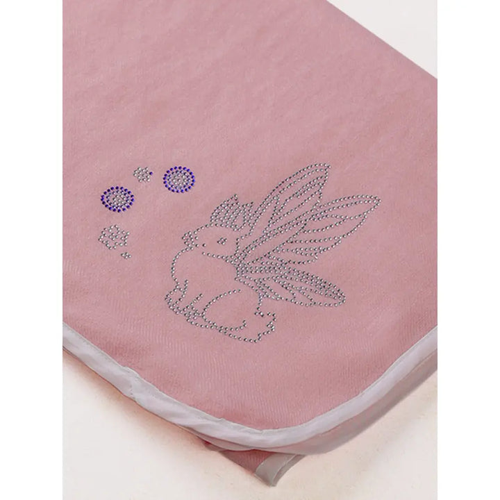 The Baby Trunk Blush Bunny Baby Blanket - Petal Pink