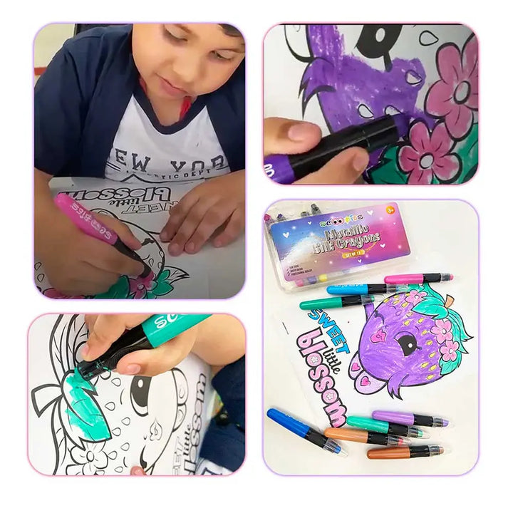 Scoobies Metallic Silk Crayons