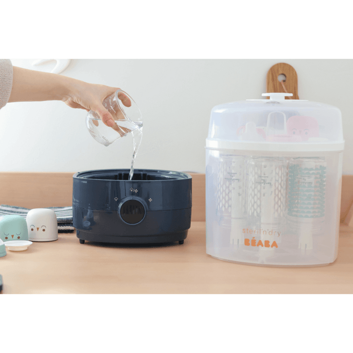Beaba 2-in-1 Baby Bottle Sterilizer and Dryer, Night Blue, 0m+
