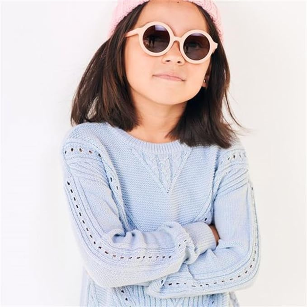 Babiators Round Sunglasses: Peach | Amber Lens | Ages 3-5