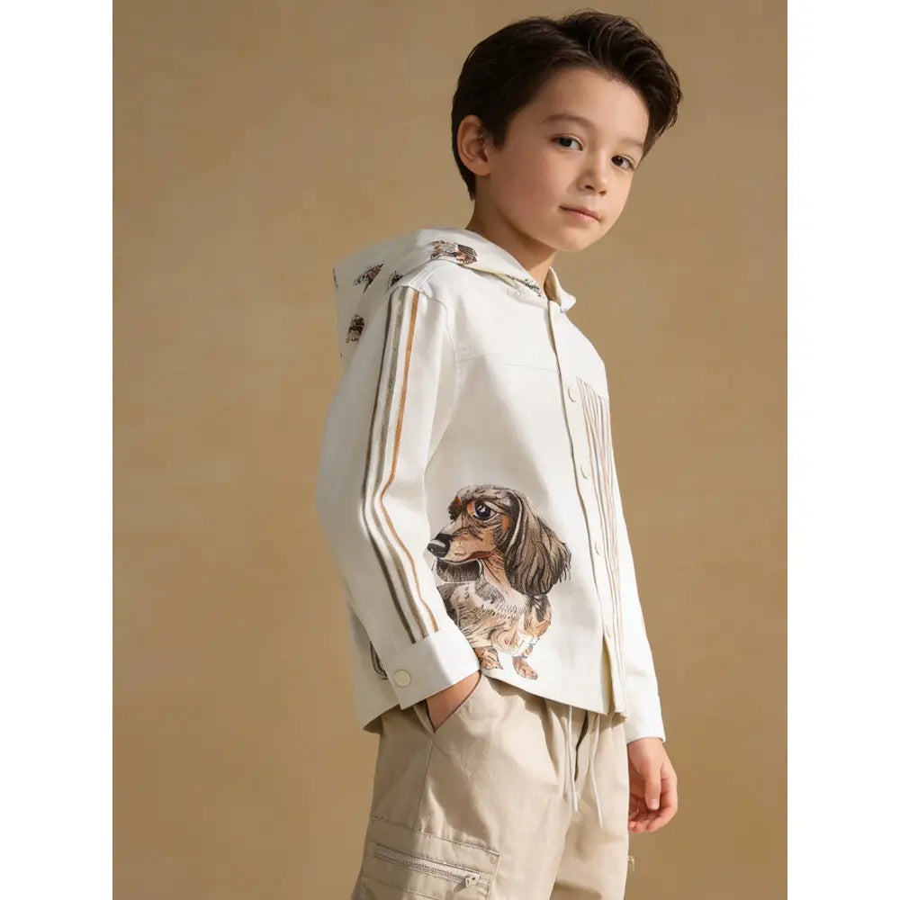 The Baby Trunk Unisex Friendly Dog Printed Shacket