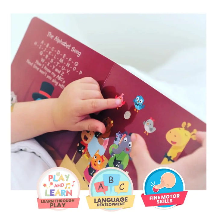 Ditty Bird Musical Book - Fun &amp; Interactive  Nursery Rhyme Book for Toddlers, Sturdy Baby Sound Books, 12M+, USB-C Rechargable - Children&