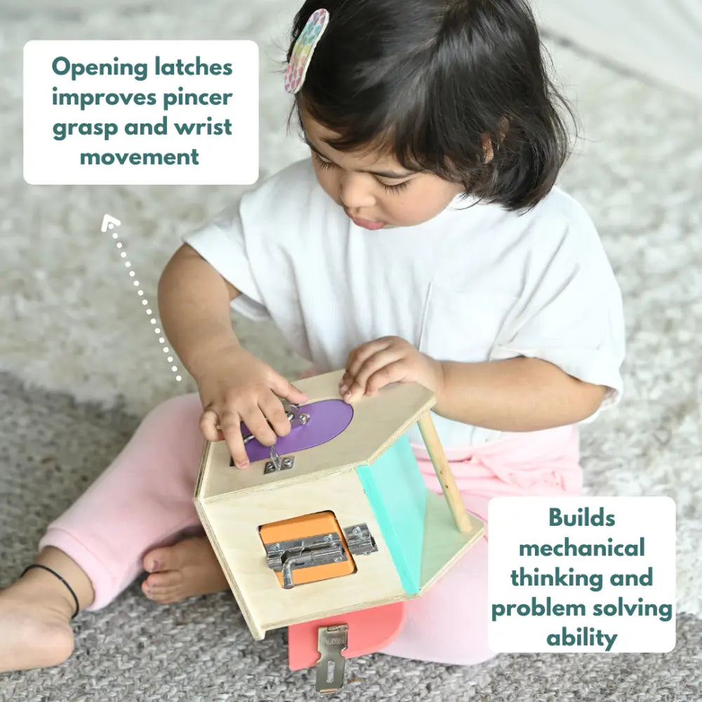 Curious Cub Montessori Box 10 | 10-Piece Cognitive Toy Set | Lock Box, Matching Games &amp; Puzzles | 21+ Months