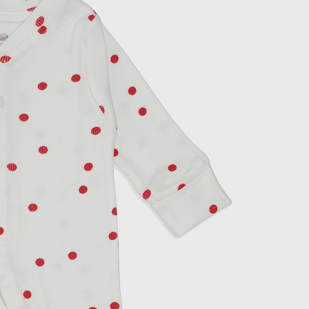 Enfants Playful Polka Dot (White &amp; Red) - Sleep Suit