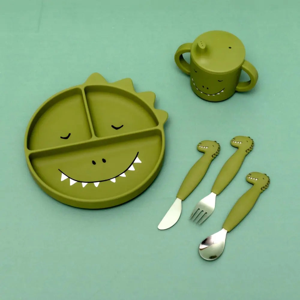 Trixie Silicone Divided Suction Plate - Mr. Dino