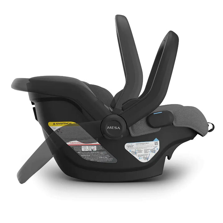 UPPAbaby Mesa V3 Newborn Car Seat with Safety Base, Rear Facing for Infants, Easy Installation, Carry Handle with Sun Canopy, Suitable from Birth - Greyson/Charcoal