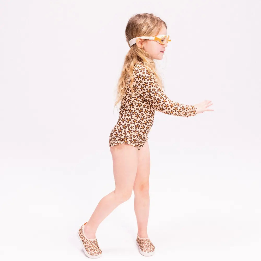 Swim Essentials Swimming Goggles, Kids Anti-Fog UV Protection Swim Goggles , Ages 5+, Beige - Leopard