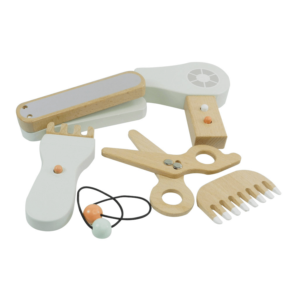 Playbox Comb &amp; Shine - Wooden Kids Hair Salon Playset