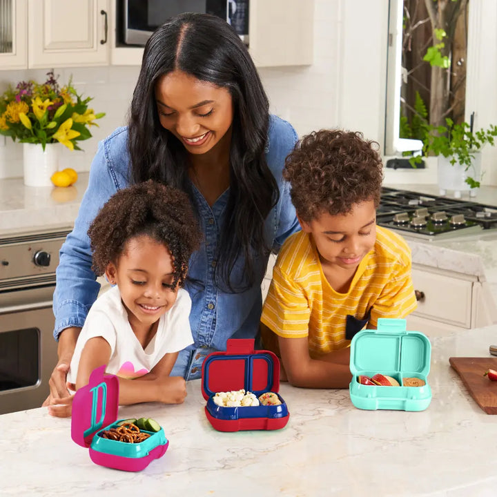 Bentgo Kids Leak-Proof Lunch Box with 2 Compartments, BPA-Free Bento Snack Box, Microwave, Dishwasher &amp; Freezer Safe, 355 ml - Aqua
