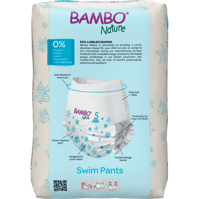 Bambo Nature Disposable Swim Diaper Pants, Small (7-12 kgs)