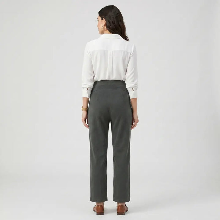 SOL MAMA Over Bump Straight Pants - Medium Grey