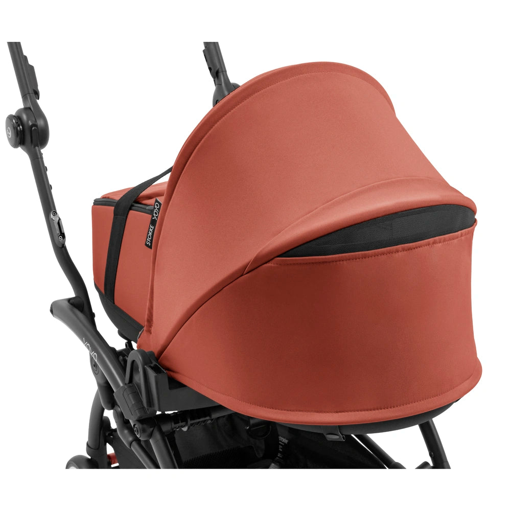 Stokke YOYO⁵ Bassinet | Lightweight Newborn Carrycot | 2-in-1 Carry Cot | Thick Double Mattress | Fully Flat Recline | Breathable Design | Easy Clip-On | Requires YOYO Frame (Sold Separately) | Berry