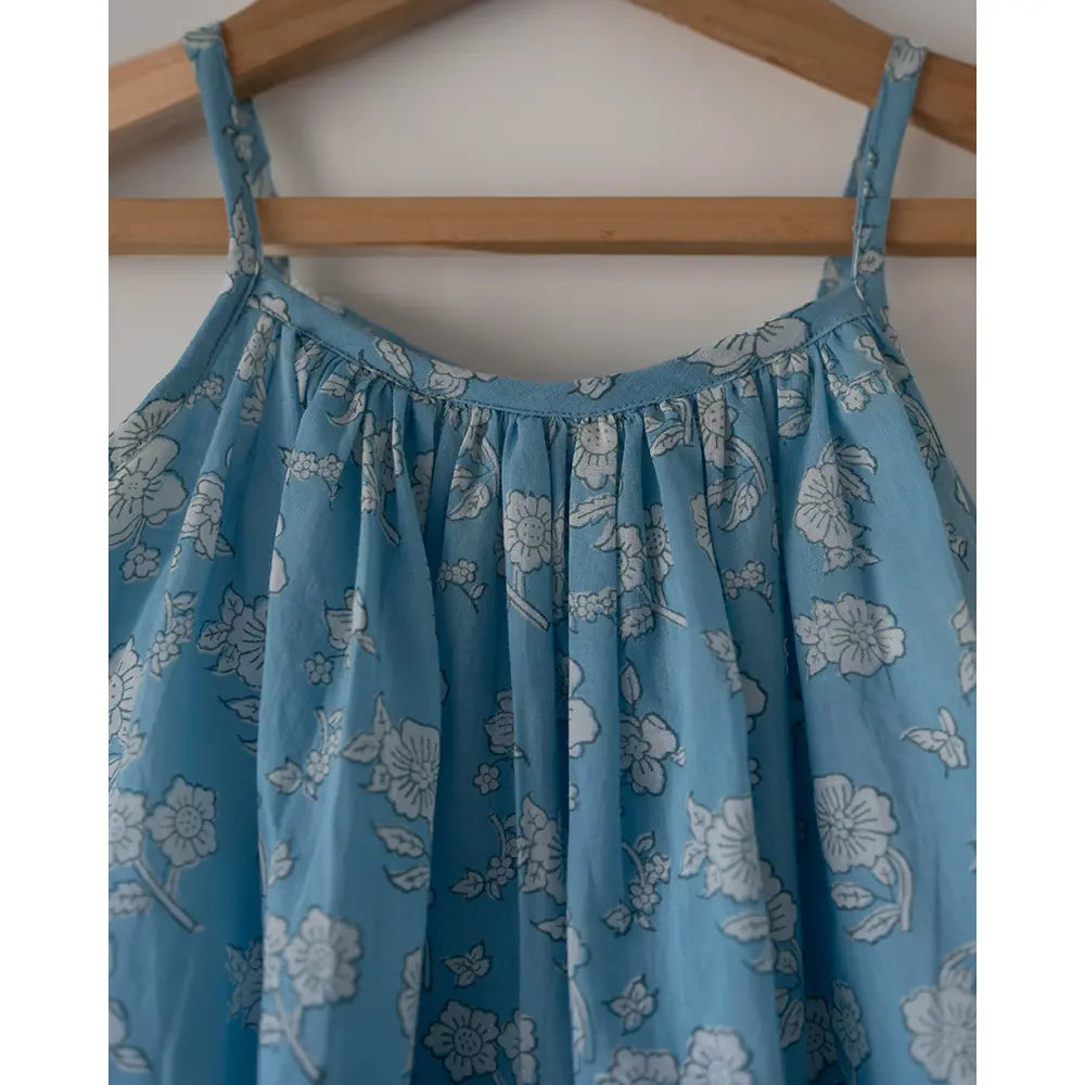 Love The World Today Blossom Powder Blue Spaghetti Top Shorts Set For Girls