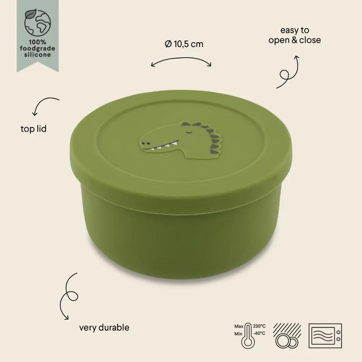 Trixie Silicone Snack Pot With Lid - Mr. Dino