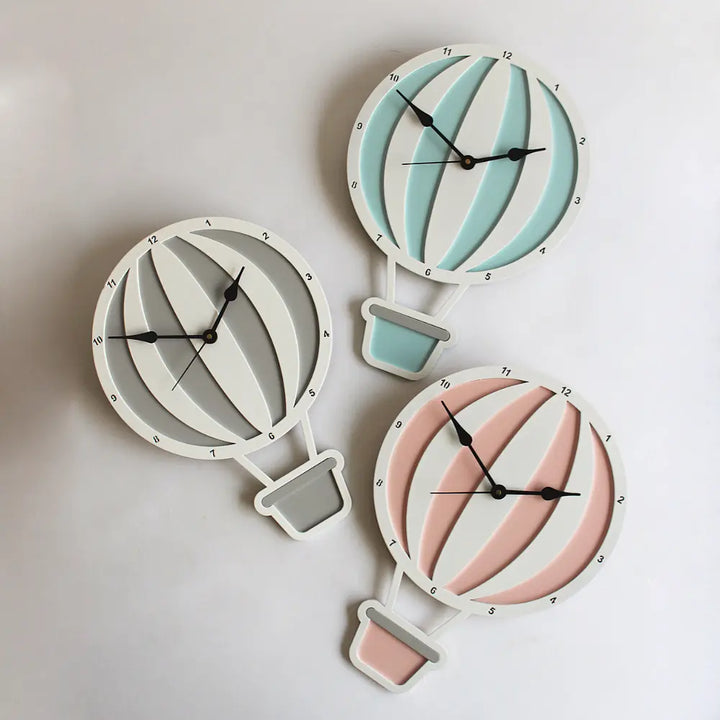 The Tiny Trove Hot Air Balloon Clock - Pink