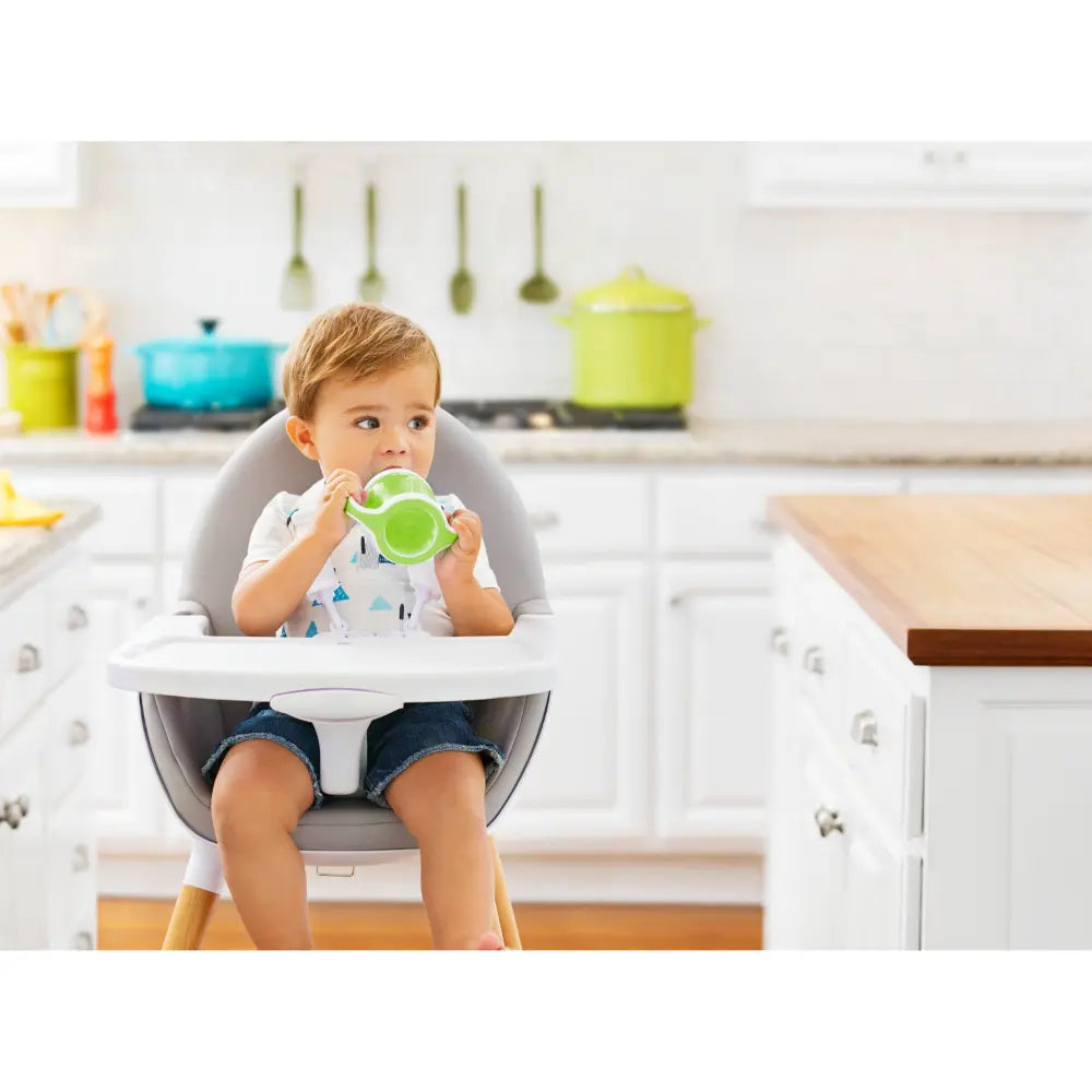 Munchkin Gentle Transition Cup with Soft Silicone Spout &amp; Handles – Spill-Proof Sippy Cup, BPA-Free, 4oz, 4+ Months - Green