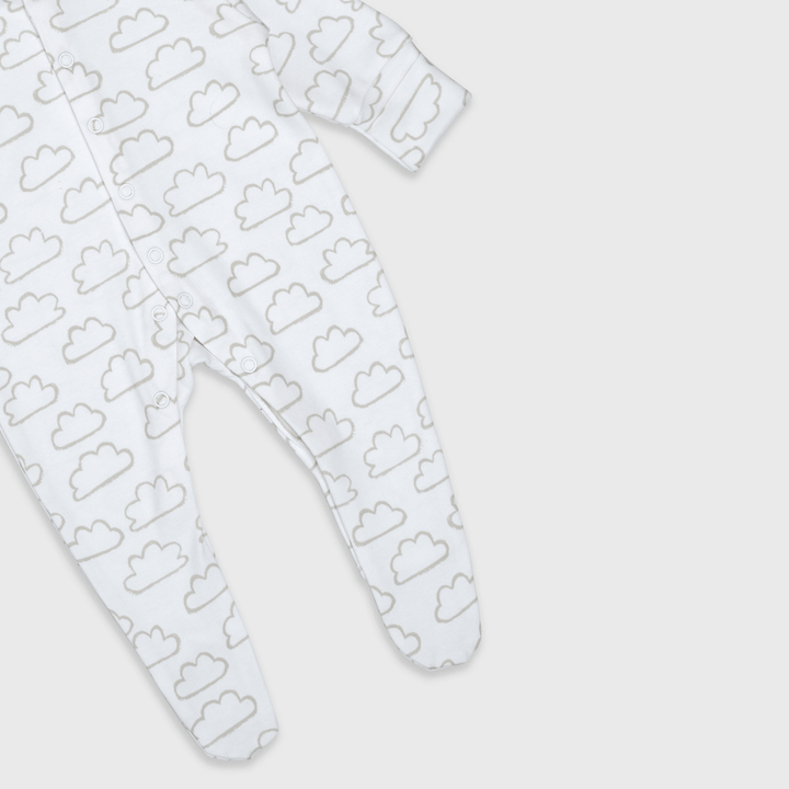 Enfants Whispering Clouds (White) - Baby Jumpsuit
