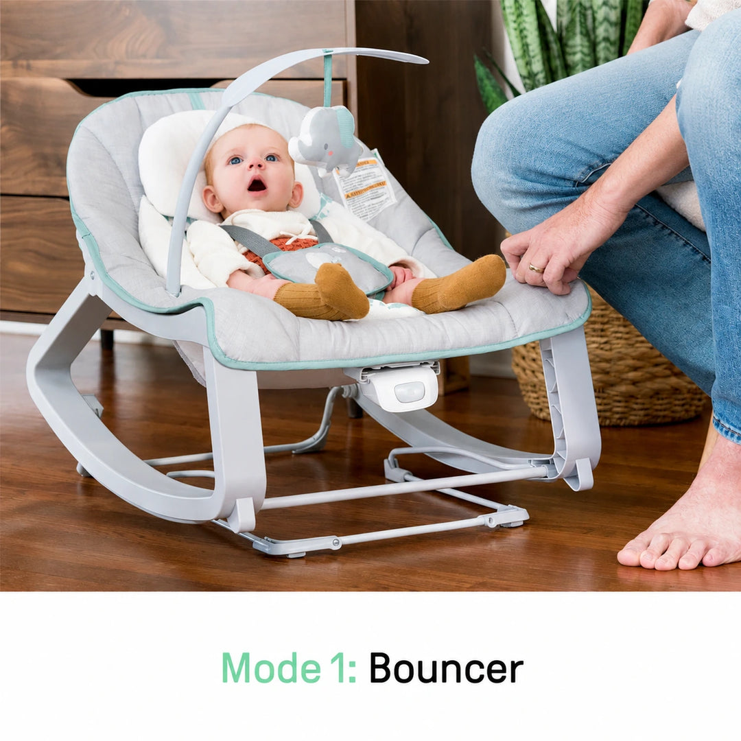 Ingenuity Keep Cozy 3-in-1 Grow with Me Baby Bouncer, Rocker &amp; Toddler Seat with Soothing Vibrations, 0 - 30 months - Weaver