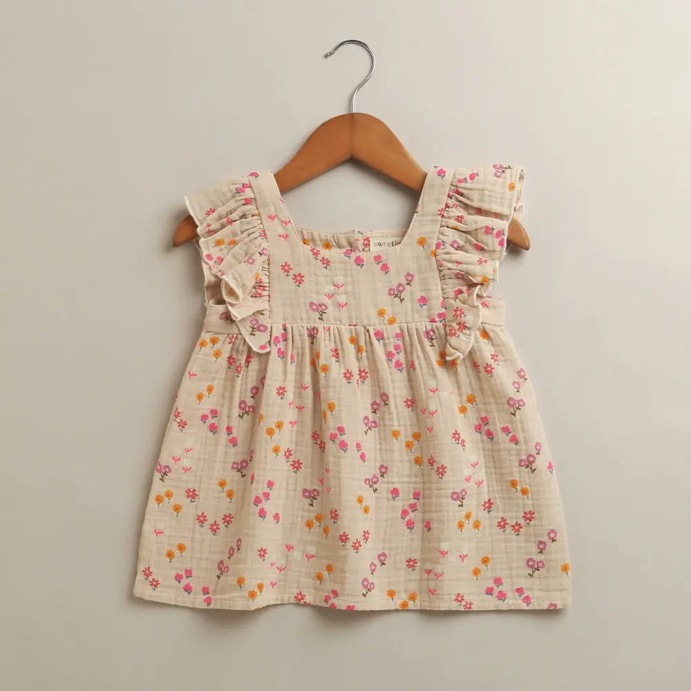 Sweetlime By As Bloomberry Petals Cotton Ruffle Summer Co-ord Set