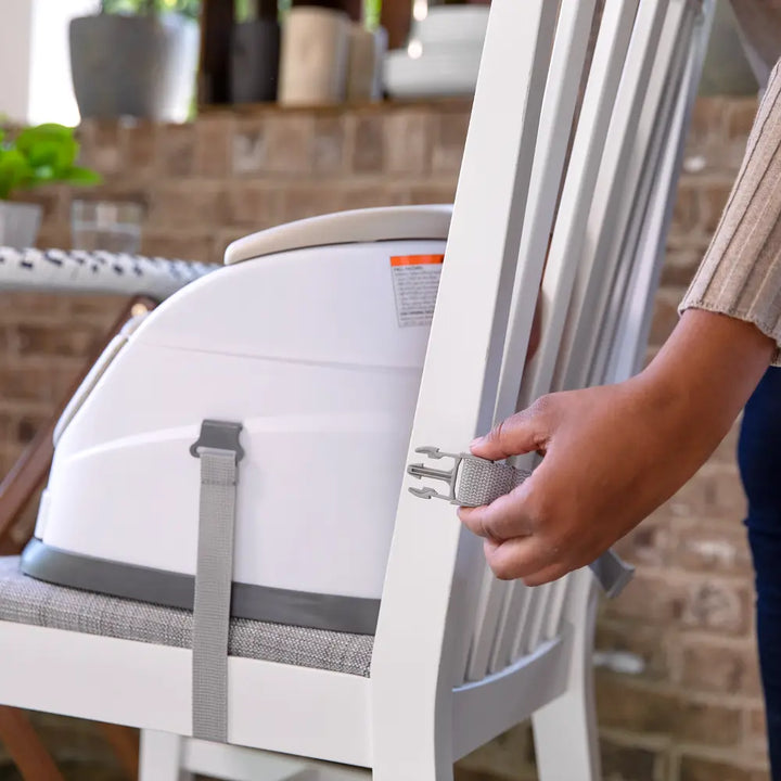 Ingenuity Baby Base 2-in-1 Booster Seat with Removable Tray &amp; Toddler Seat Conversion, Designed for Feeding &amp; Playtime, 6 - 36 months, Cashmere