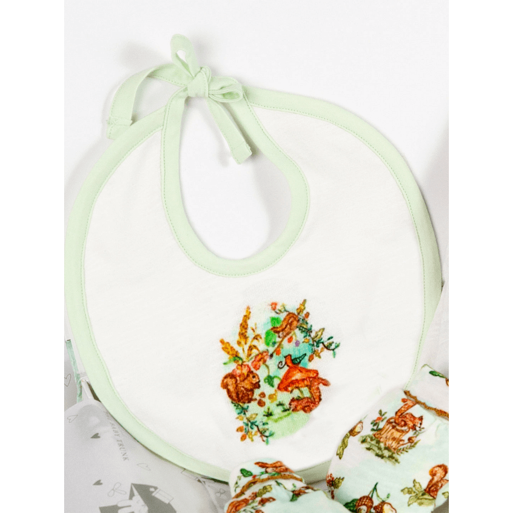 The Baby Trunk Organic Cotton Bib Gift Set Box (Pack Of 2) - Newborn Baby