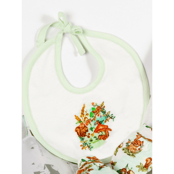 The Baby Trunk Organic Cotton Bib Gift Set Box (Pack Of 2) - Newborn Baby