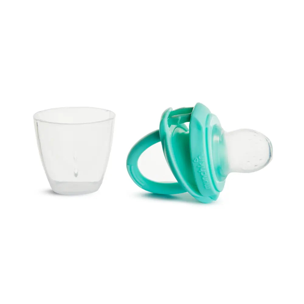 Munchkin Silicone Baby Food Feeder – Self-Feeding Pouch for Purees &amp; Mashed Foods, BPA-Free, 4+ Months - Mint