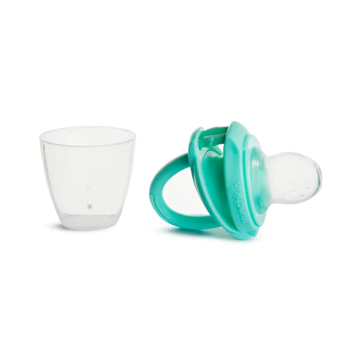 Munchkin Silicone Baby Food Feeder – Self-Feeding Pouch for Purees &amp; Mashed Foods, BPA-Free, 4+ Months - Mint