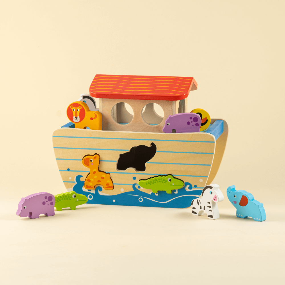 Playbox Wild Cruise Wooden Animal Ark Toy Set