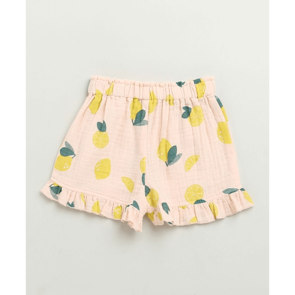 Sweetlime By AS Yellow Lemon Print Ruffle Organic Cotton Co-ord Set